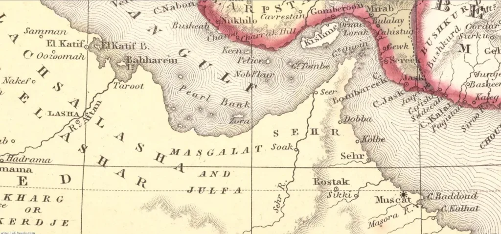 خريطة الكويت قديما بالتفصيل
